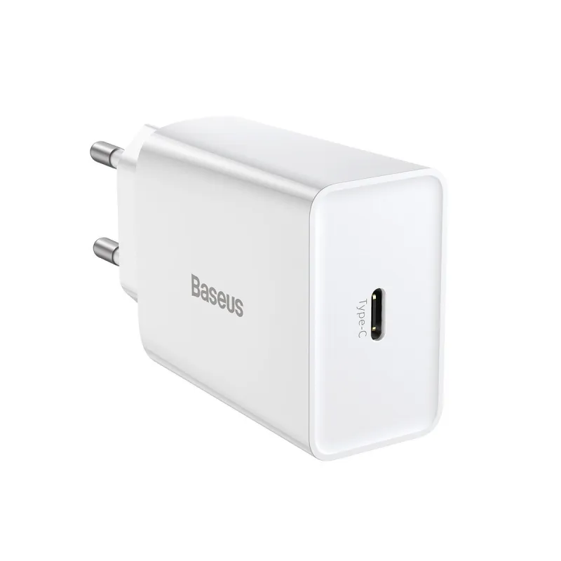 Baseus Speed Mini Quick Charger, USB-C, PD, 3A, 20W (white)